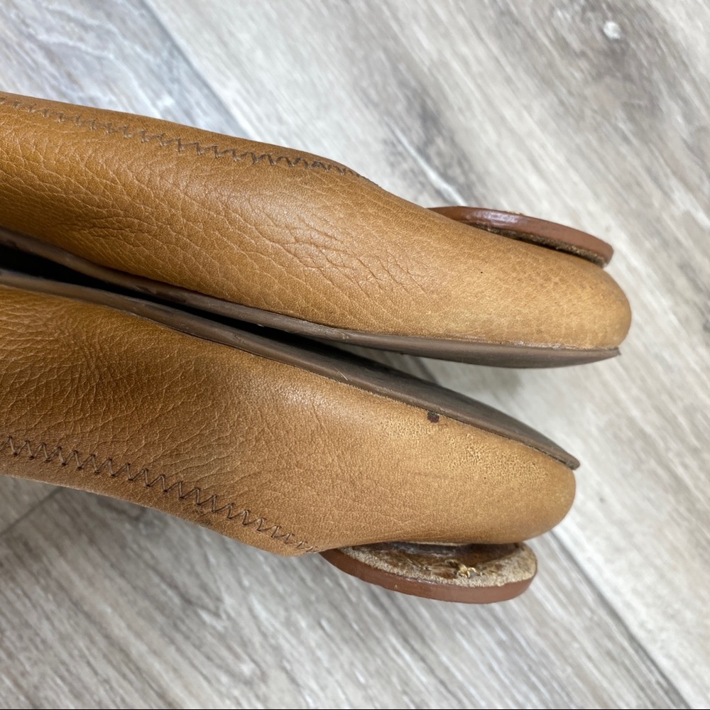 Tory Burch Reva Tumbled Leather Ballet Flats Size 8.5 - Picture 6 of 13